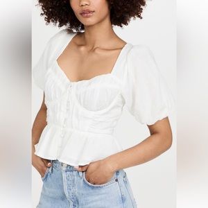 ASTR the label white Claremont top XS